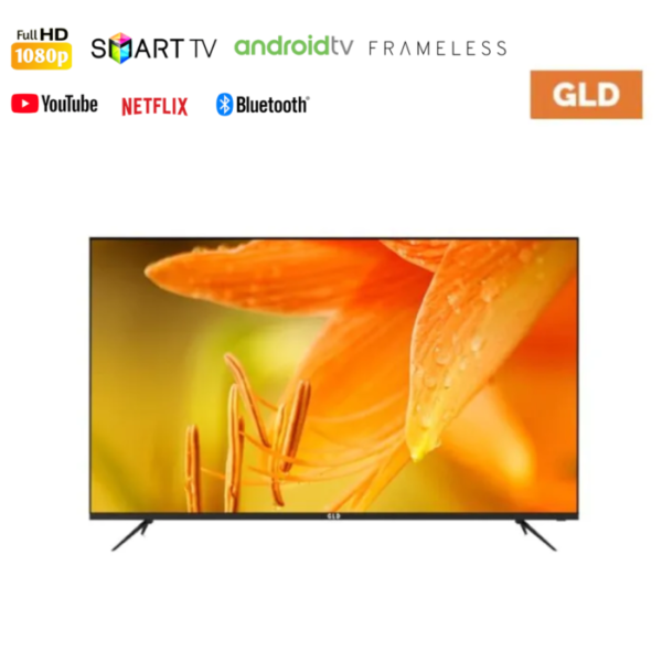 GLD 43 Inch Smart TV Android FULL HD Bluetooth Netflix, Youtube & Wifi (Frameless Design)