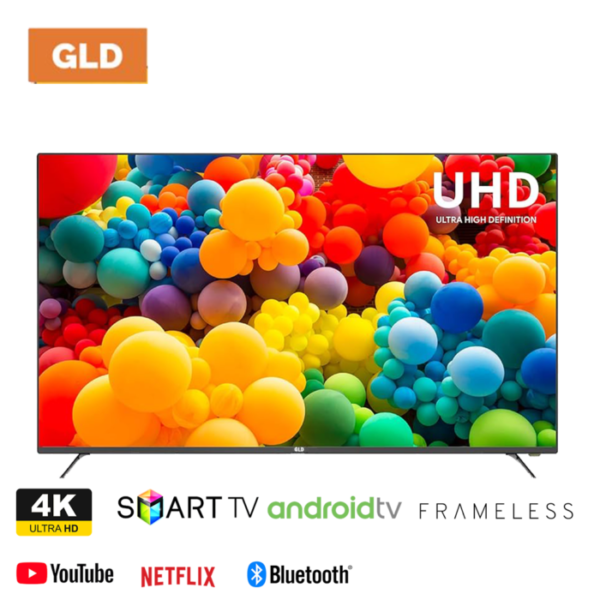 GLD 50 Inch Smart TV Android 4K Ultra HD Frameless with Bluetooth