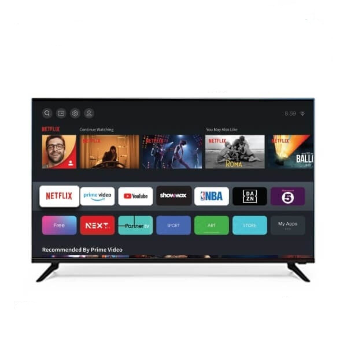 Glaze 43 Inch Smart Android TV Full HD 1080p Frameless TV Youtube & Netflix