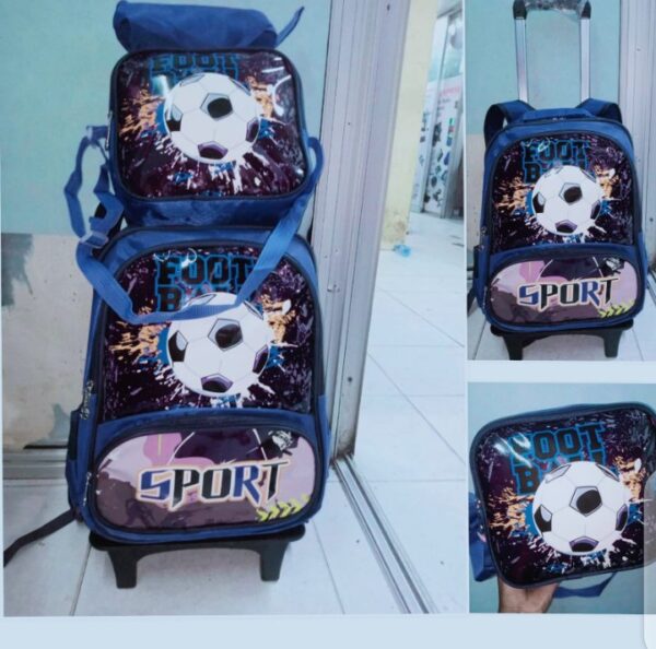 3in1 ball trolley bag lunch bag and pencil pouch school bag