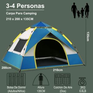 Tent Hut 4 People Camping tent - 210x200x135cm