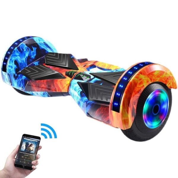 2024 Hot Selling Smart Hoverboard Dual Motor 8 Inch Two Wheel LED Self Balancing Electric Scooter with Bluetooth Music