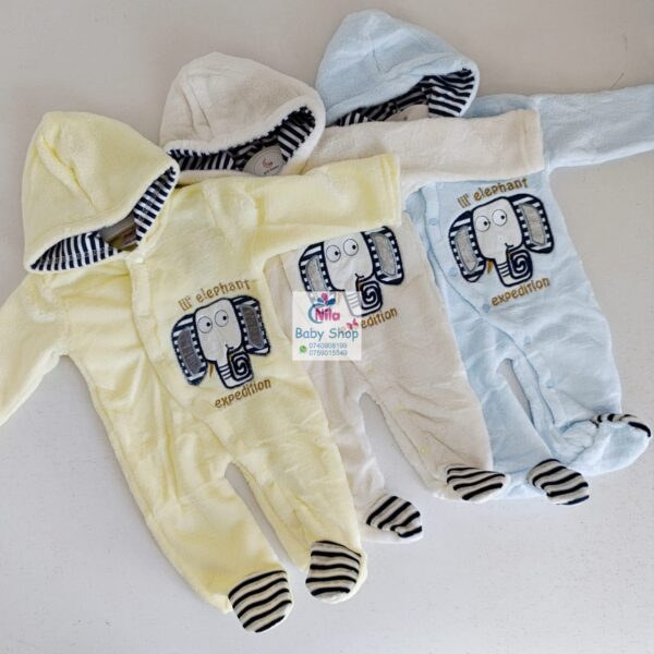 Hooded Newborn Mid-warm Rompers