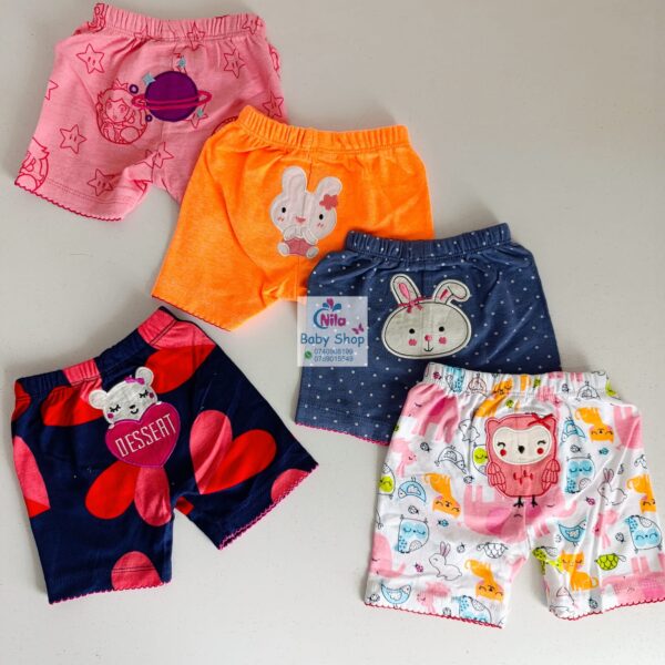 Baby Girls 5-Piece Cotton Pants Set