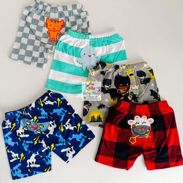 Cartoon Themed Trendy Baby Boy Shorts 5pcs