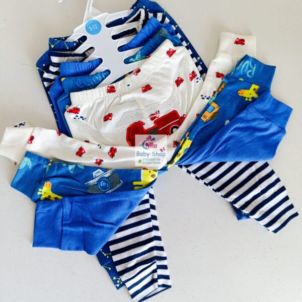 5 Piece Cartoon-Themed Baby Boy Pants Set