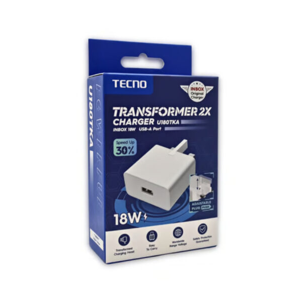 Tecno Faster 2X Charger U180TKA