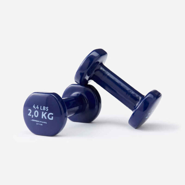 Fitness 2 kg Dumbbells Twin-Pack - Navy Blue