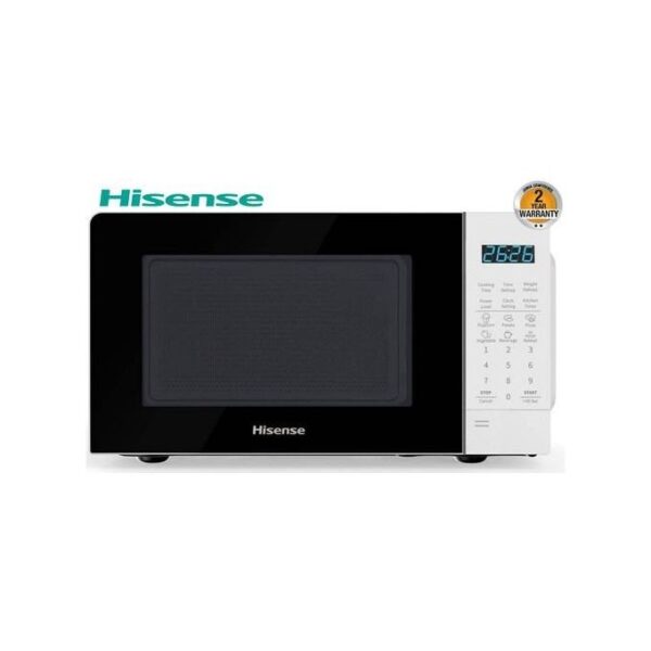 hisense white digital microwave