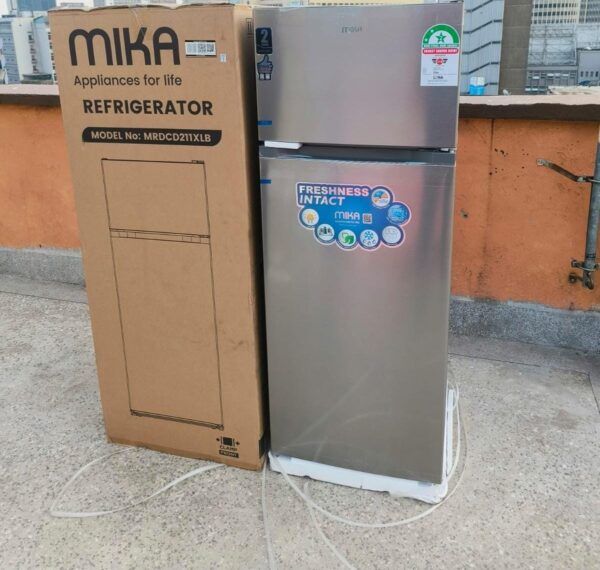 Mika 211litres double door refrigerator