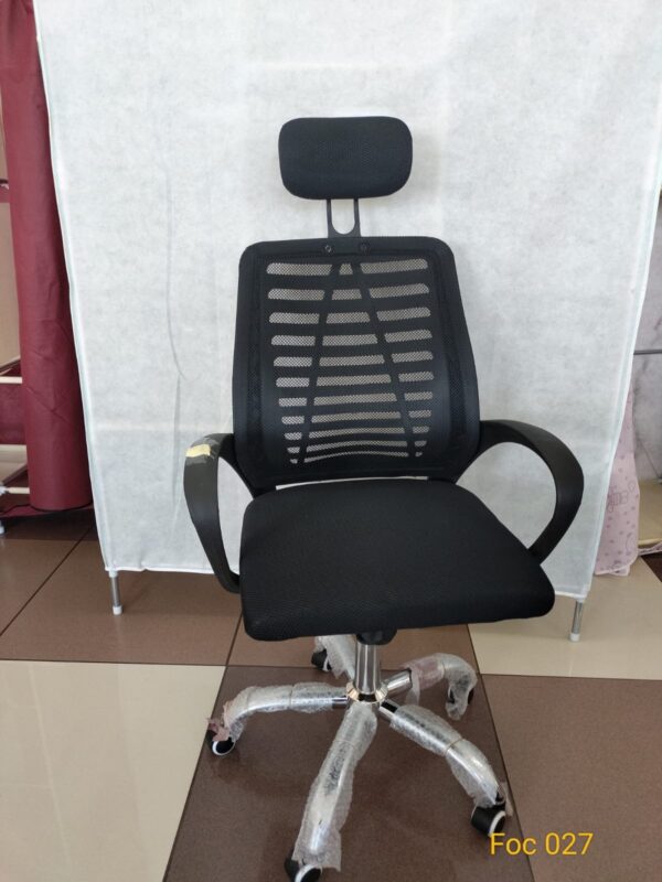 Secretarial Mesh Office Chair with Headrest