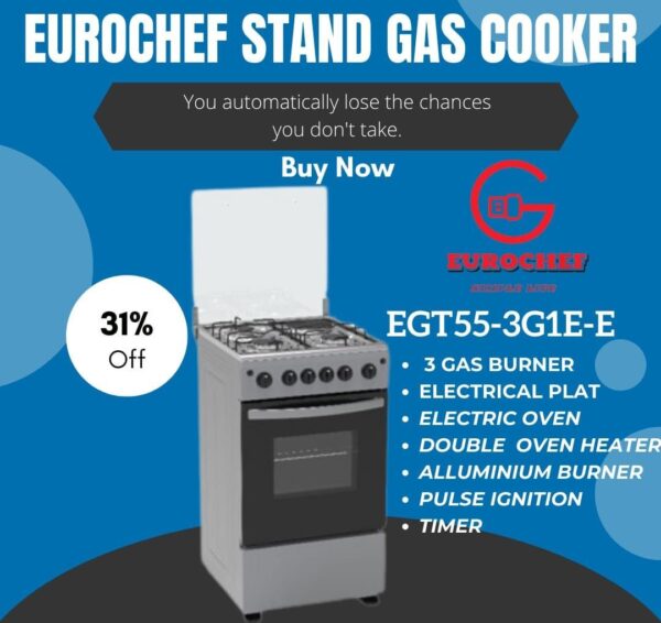 Eurochef 3+1 standing cooker